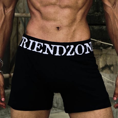 Thought We Friends / Zane Screen-Printed Boxer Briefs / BLACK