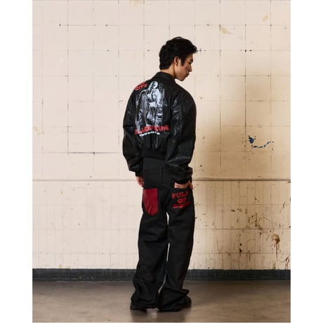 【ラスト1点】FULL OF SSUN / SINCITY GRAPHIC LEATHER JACKET / BLACK