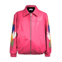 HOUSE NEVER DIES / CLOUD VARSITY JACKET / PINK
