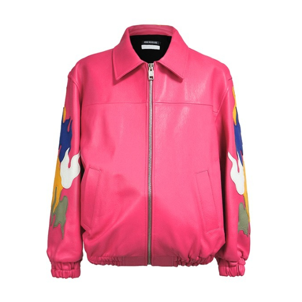 HOUSE NEVER DIES / CLOUD VARSITY JACKET / PINK
