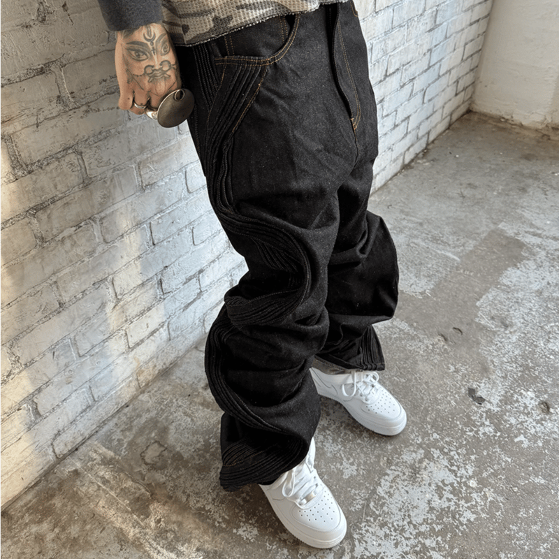XWORE / RAW WAVED DENIM PANTS | PLUG