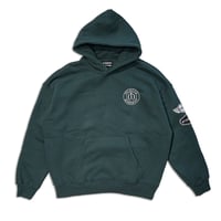 MYTHCHIEVOUS / EMBROIDERY PATCH HOODIE / DARK GREEN