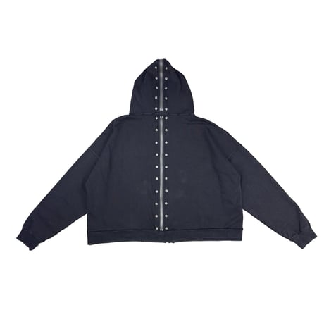 【ラスト1点】Thought We Friends / Nyra Zip-up Jacket with Detachable Fur Hood / BLACK