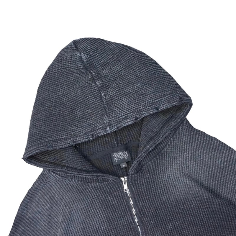 XWORE / DARTED ZIP HOODIE / BLACK | PLUG