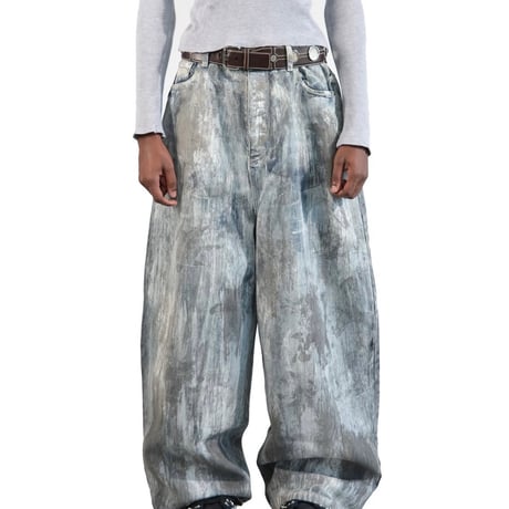 ETERNAL LOVE / TUNDRA PAINTED BAGGY DENIM