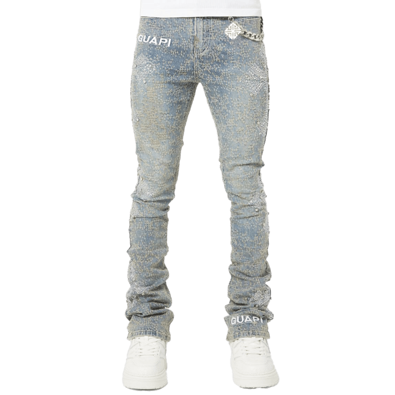 パンツ kapi GUAPI / VINTAGE BLUE DISTRESSED CROSS DENIM | PLUG
