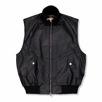 【ラスト1点】 FULL OF SSUN / LEATHER CARGO VEST / BLACK
