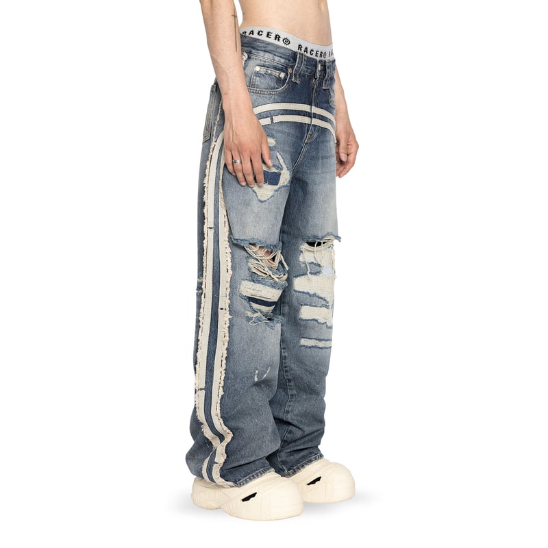 racerworldwide ハードダメージデニム racerworldwide ハードダメージデニム Denim and Bottoms