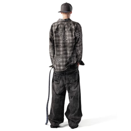 RACER WORLD WIDE / LASER CAMO JEANS / BLACK