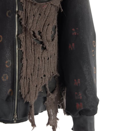 EMOTIONAL WORLD / WOVEN ARMOUR DENIM ZIP UP