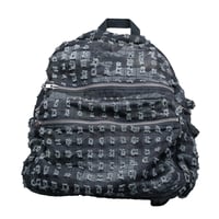 RECKLESS SCHOLARS / CAMMO TRASHED STUDDED BACKPACK / BLACK