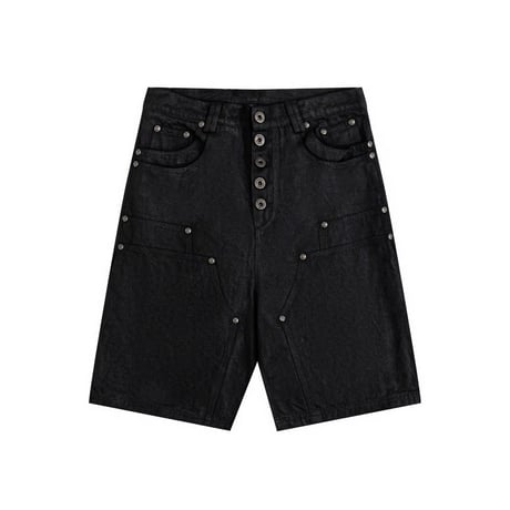 【ラスト1点】Thought We Friends / Rexel Double Knee Work Jorts / BLACK