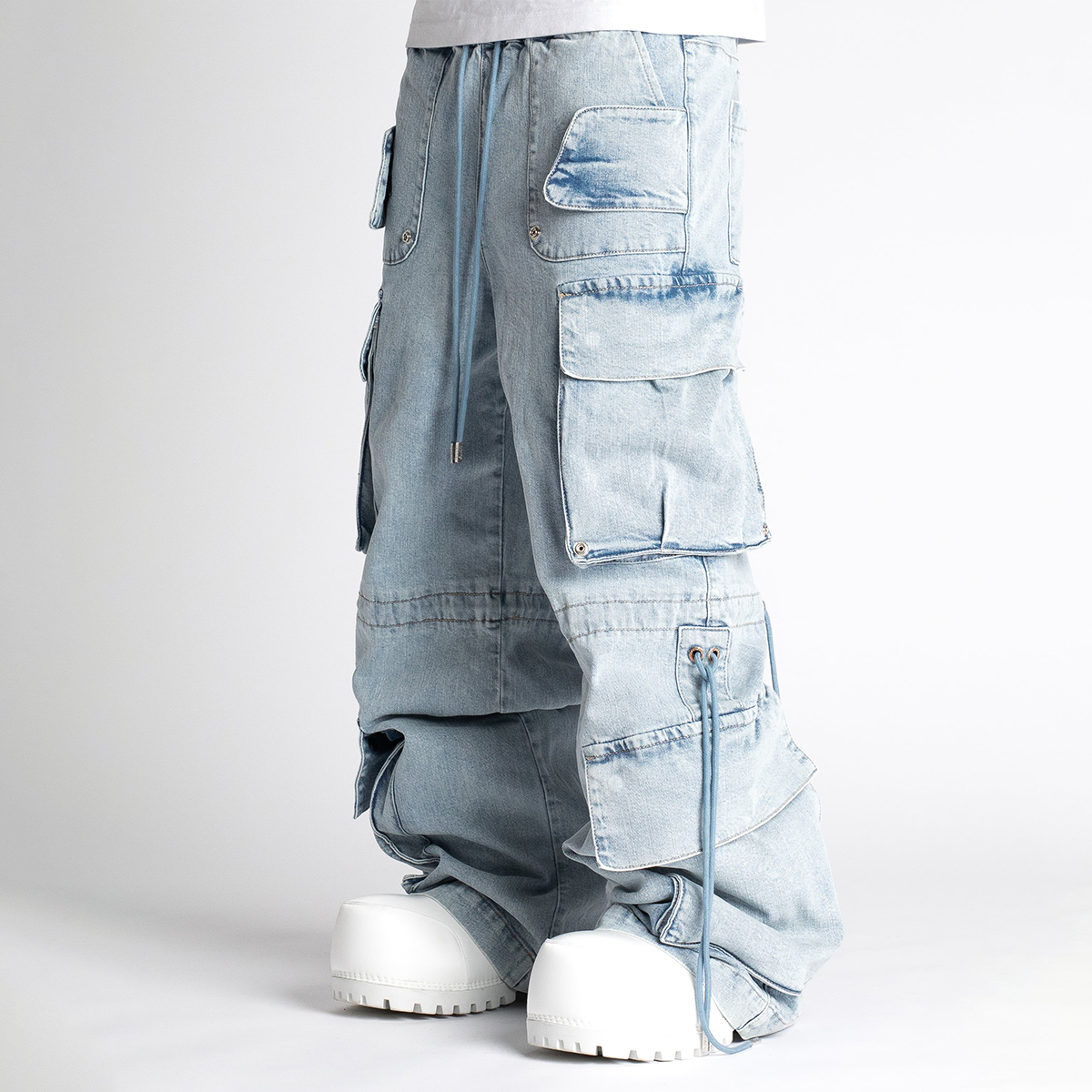 GUAPI デニム ライトストーン フレア 30インチ