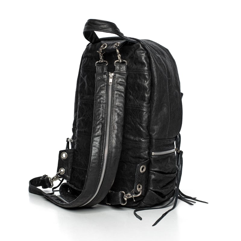 RACER WORLD WIDE / LEATHER ONE STRAP BAG / BLAC