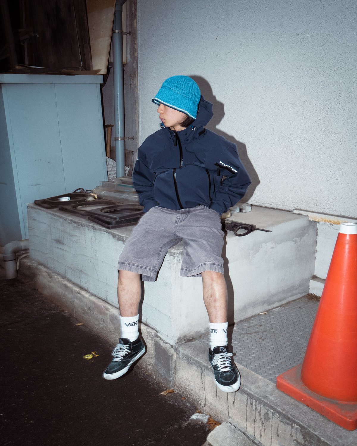 Washi Knit Hat (Blue) | Diaspora skateboards On