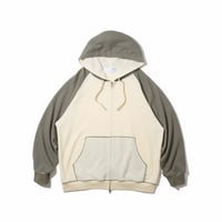 Full Zip Hooded Dry Waffle (Natural)