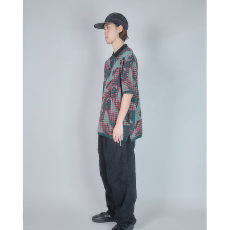 Brushed Terrain Knit Polo (Blue)