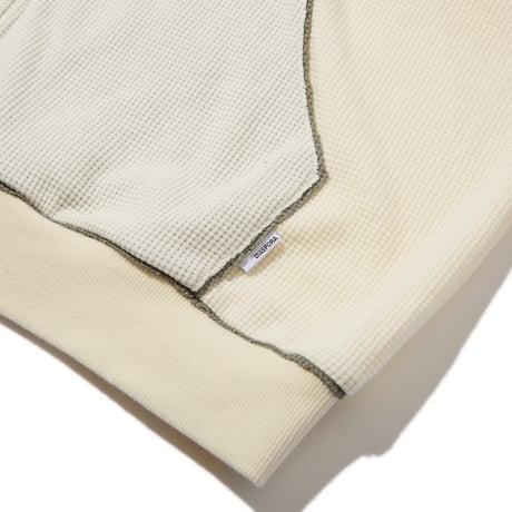 Full Zip Hooded Dry Waffle (Natural)