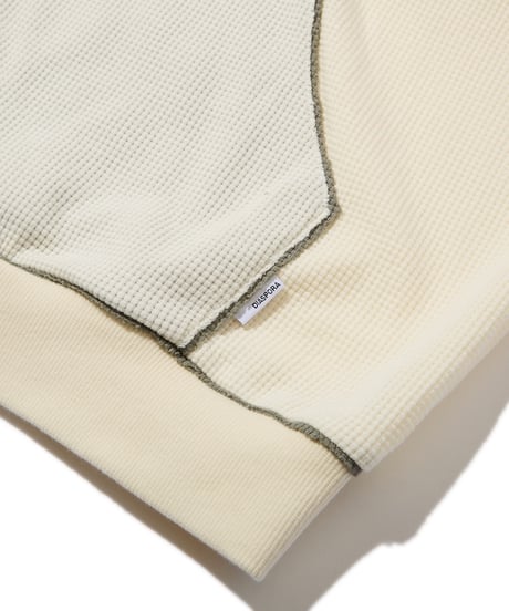 Full Zip Hooded Dry Waffle (Natural)