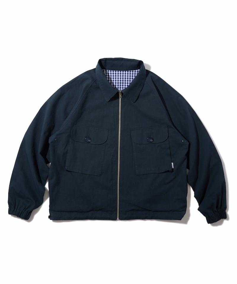 Utility Harrington Jacket (Navy & Gingham) | PU