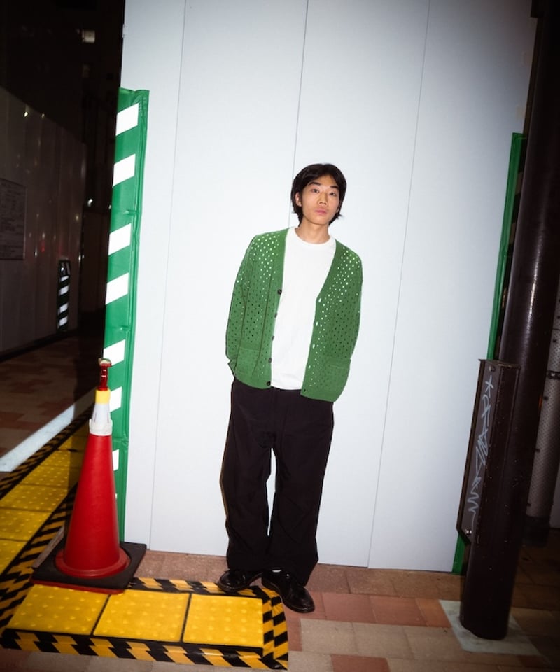 Cotton Mohair Cardigan (Green) | Diaspora skate