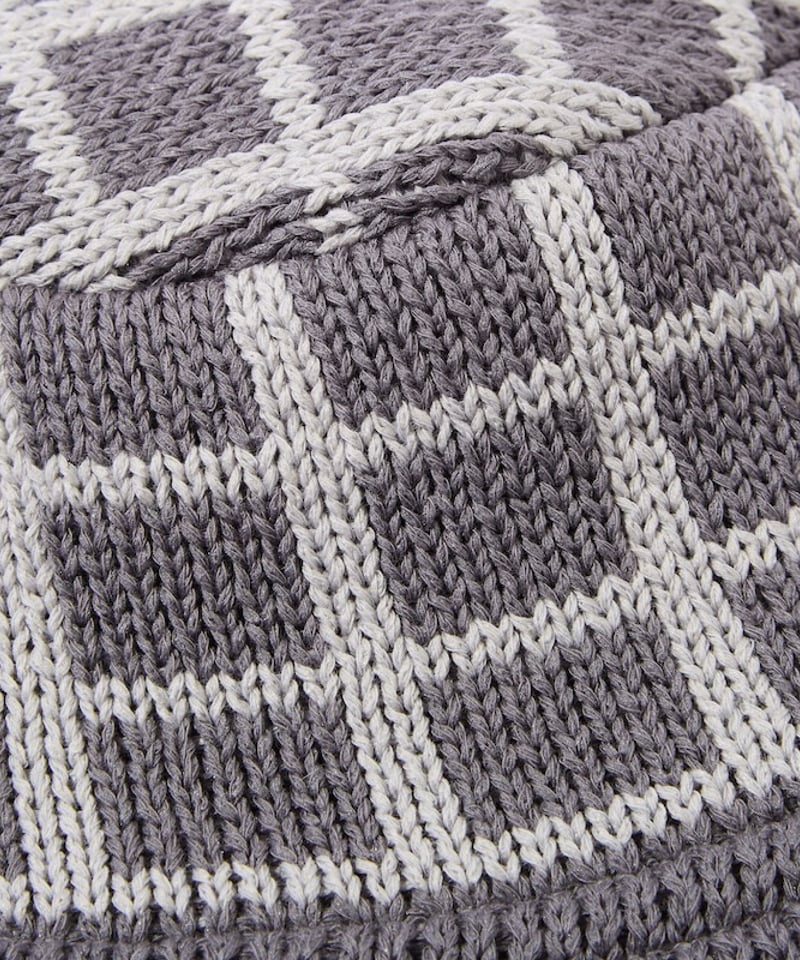 Grid Knit Bucket Hat (Charcoal) | Diaspora skat