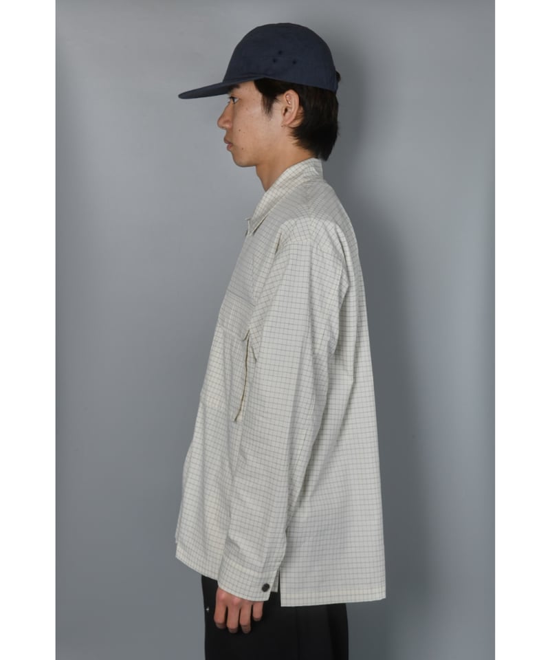 Graphpaper ミリタリーシャツ Wool check military shirt-ウールチェックミリタリーシャツ
