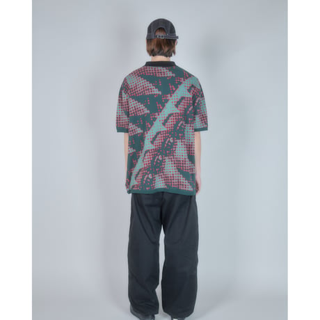 Brushed Terrain Knit Polo (Green)