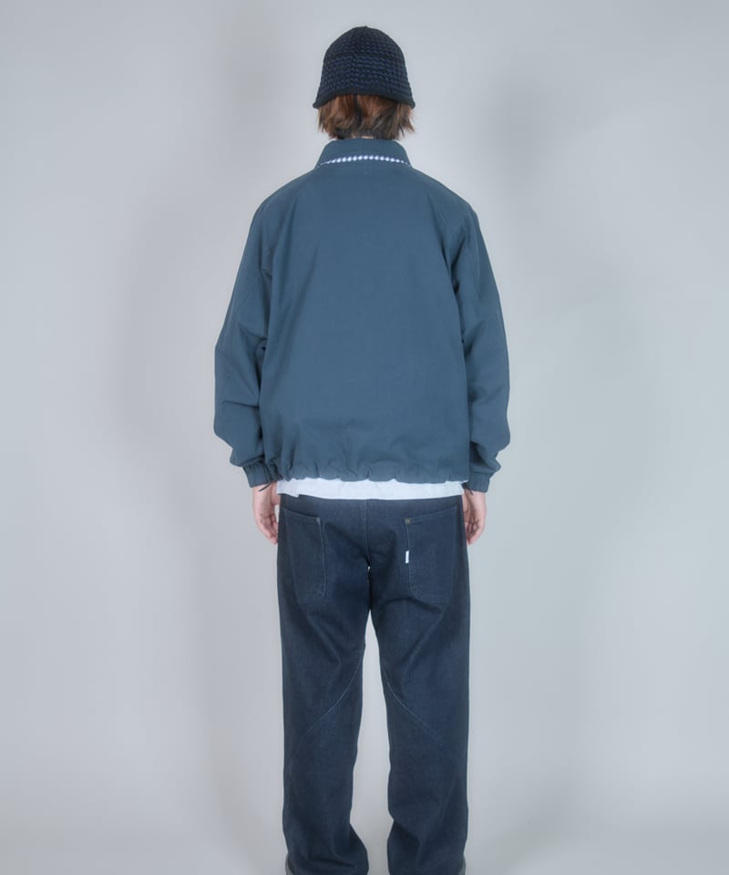 Utility Harrington Jacket (Navy & Gingham) | PU