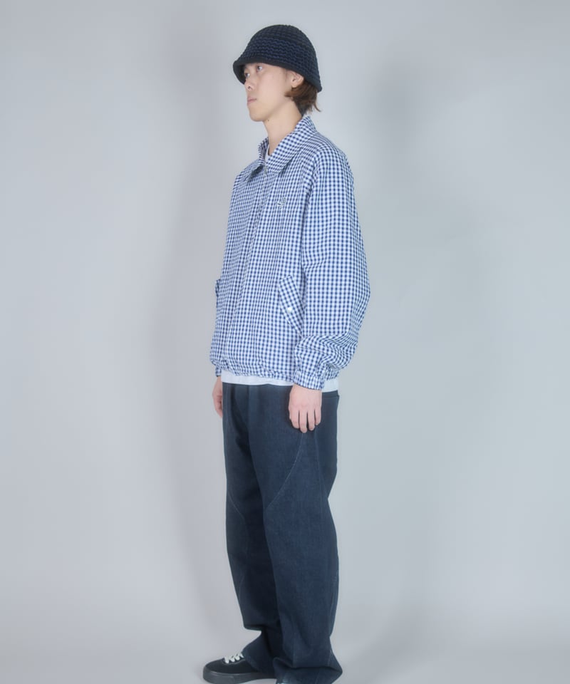 Utility Harrington Jacket (Navy & Gingham) | PU