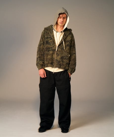 Full Zip Hooded Dry Waffle (Natural)