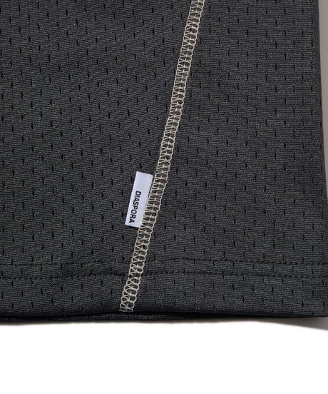 Stitched Mesh L/S Top (Charcoal)
