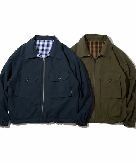 Utility Harrington Jacket (Olive & Plaid)