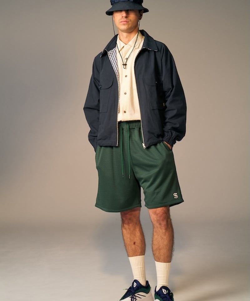 Utility Harrington Jacket (Navy & Gingham) | PU