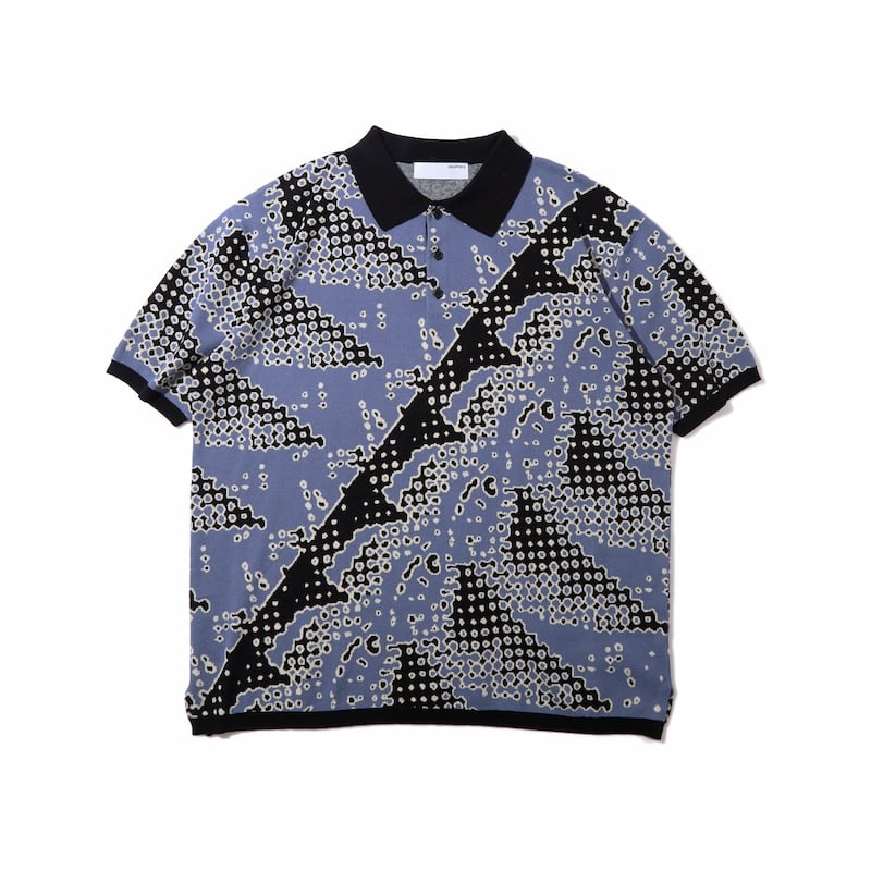 Brushed Terrain Knit Polo (Blue) | PURRBS Onlin
