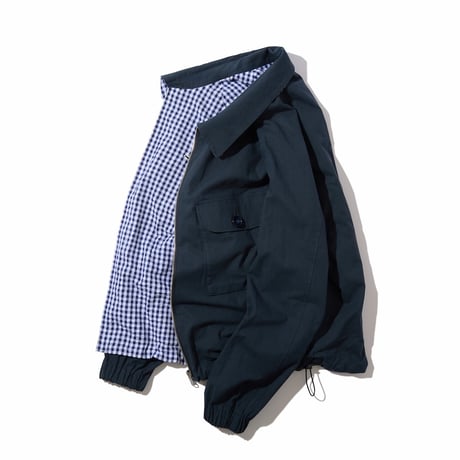 Utility Harrington Jacket (Navy & Gingham)