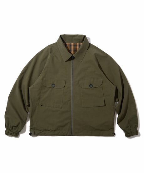 Utility Harrington Jacket (Olive & Plaid)