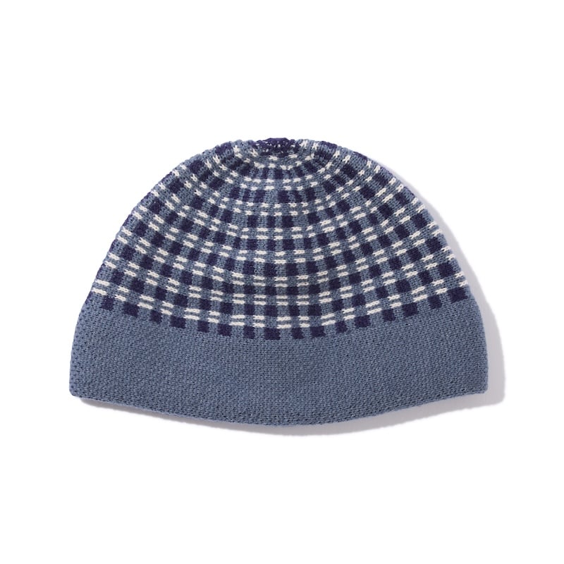 Checkered Single Beanie (Blue) | Diaspora skate