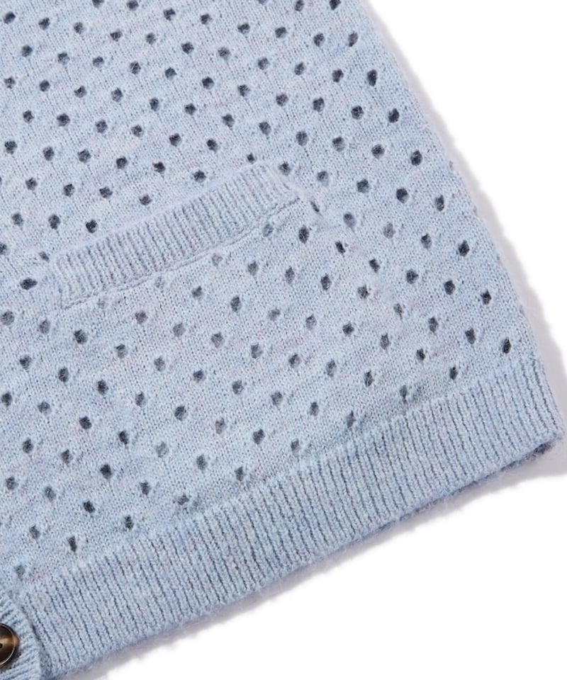 Cotton Mohair Cardigan (Blue Grey) | Diaspora s