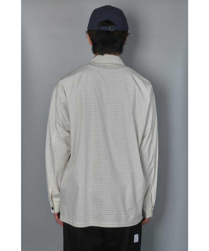 Graphpaper ミリタリーシャツ Wool check military shirt-ウールチェックミリタリーシャツ