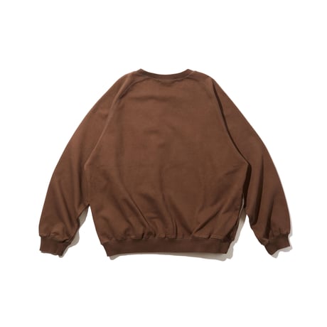 Over-Dyed Raglan Crewneck Sweatshirt (Coffee)