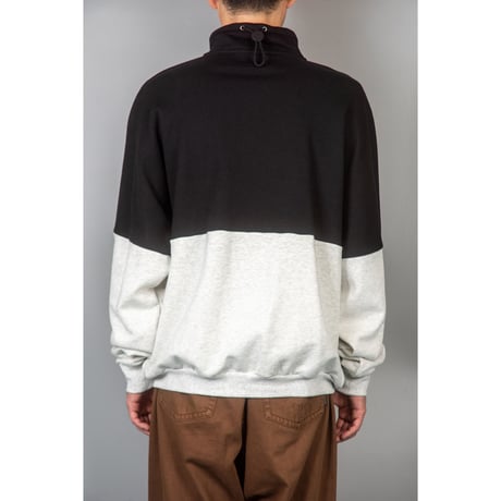2-Tone Half Zip Sweatshirt (Brown)