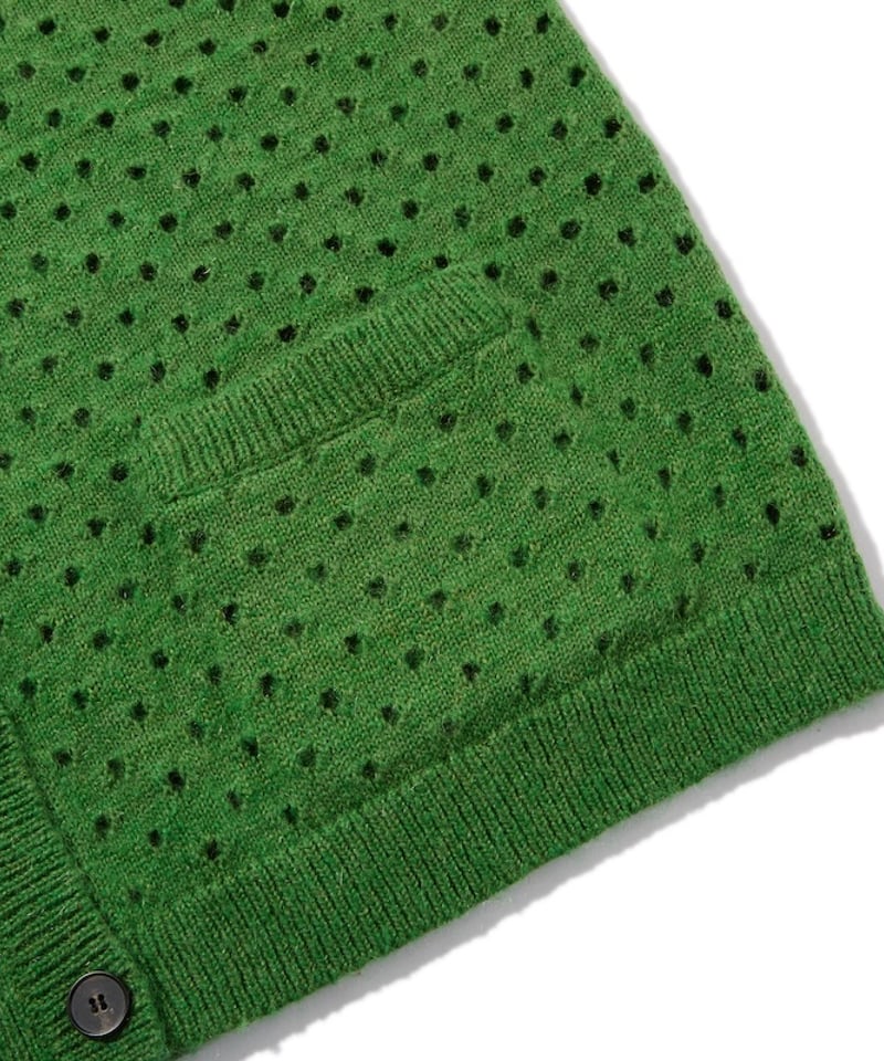 Cotton Mohair Cardigan (Green) | Diaspora skate