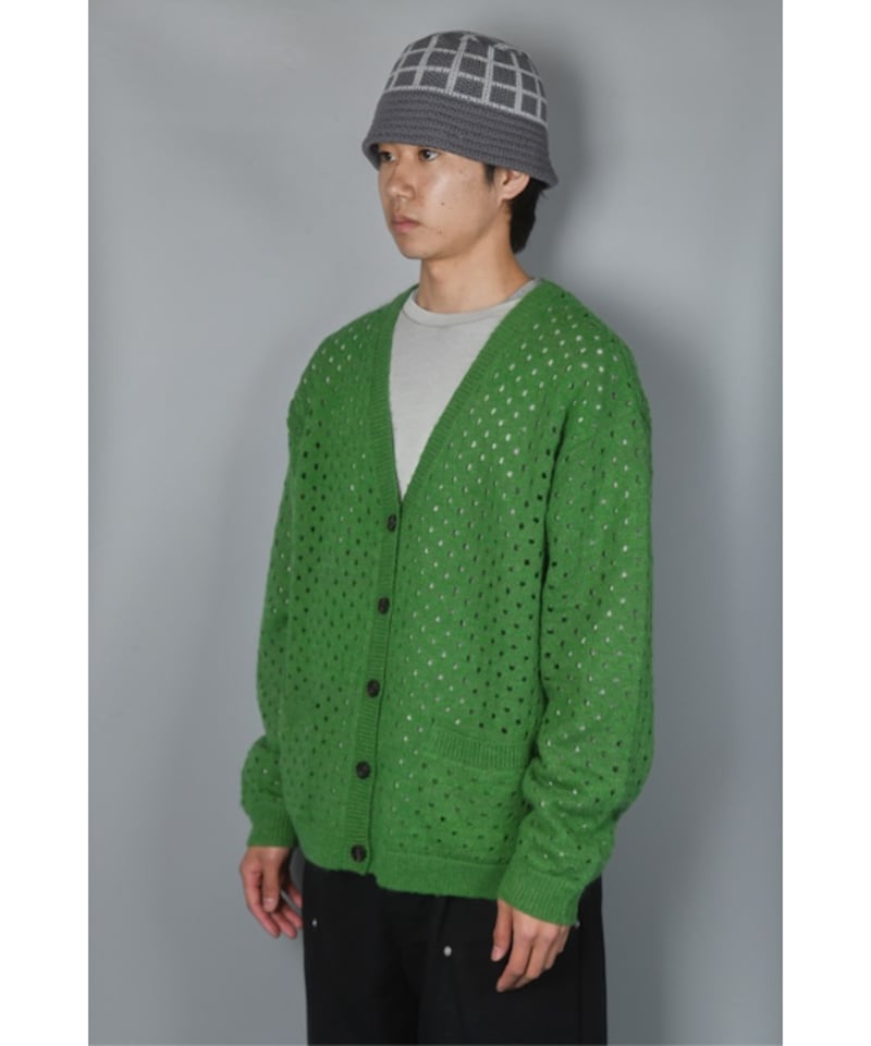 Cotton Mohair Cardigan (Blue Grey) | Diaspora s