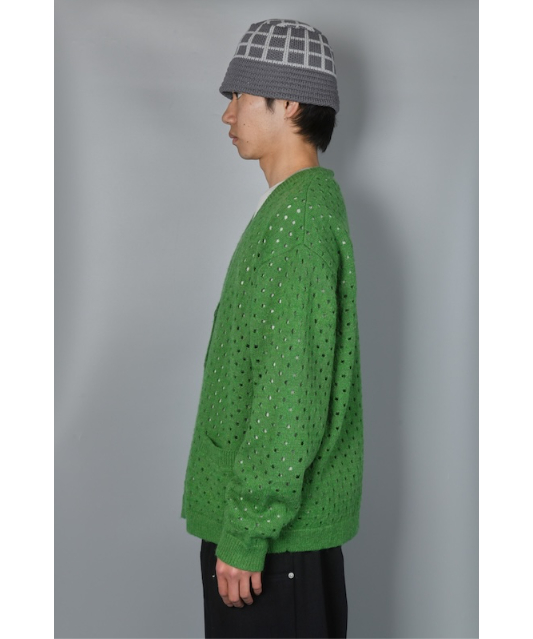Cotton Mohair Cardigan (Green) | Diaspora skate