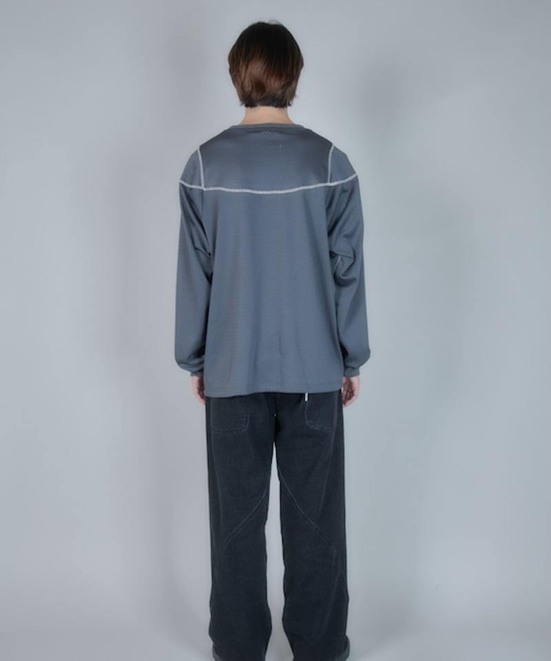 Stitched Mesh L/S Top (Sand) | PURRBS Online Store