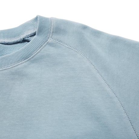 Over-Dyed Raglan Crewneck Sweatshirt (Blue Gray)
