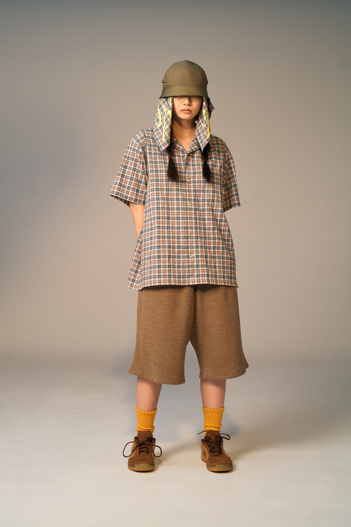 Seersucker Scarf (Plaid) | PURRBS Online Store