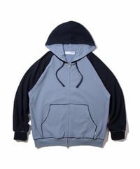 Full Zip Hooded Dry Waffle (Blue)