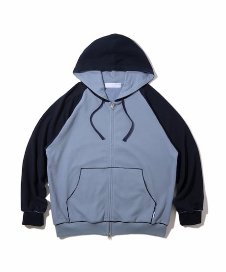 Full Zip Hooded Dry Waffle (Blue)